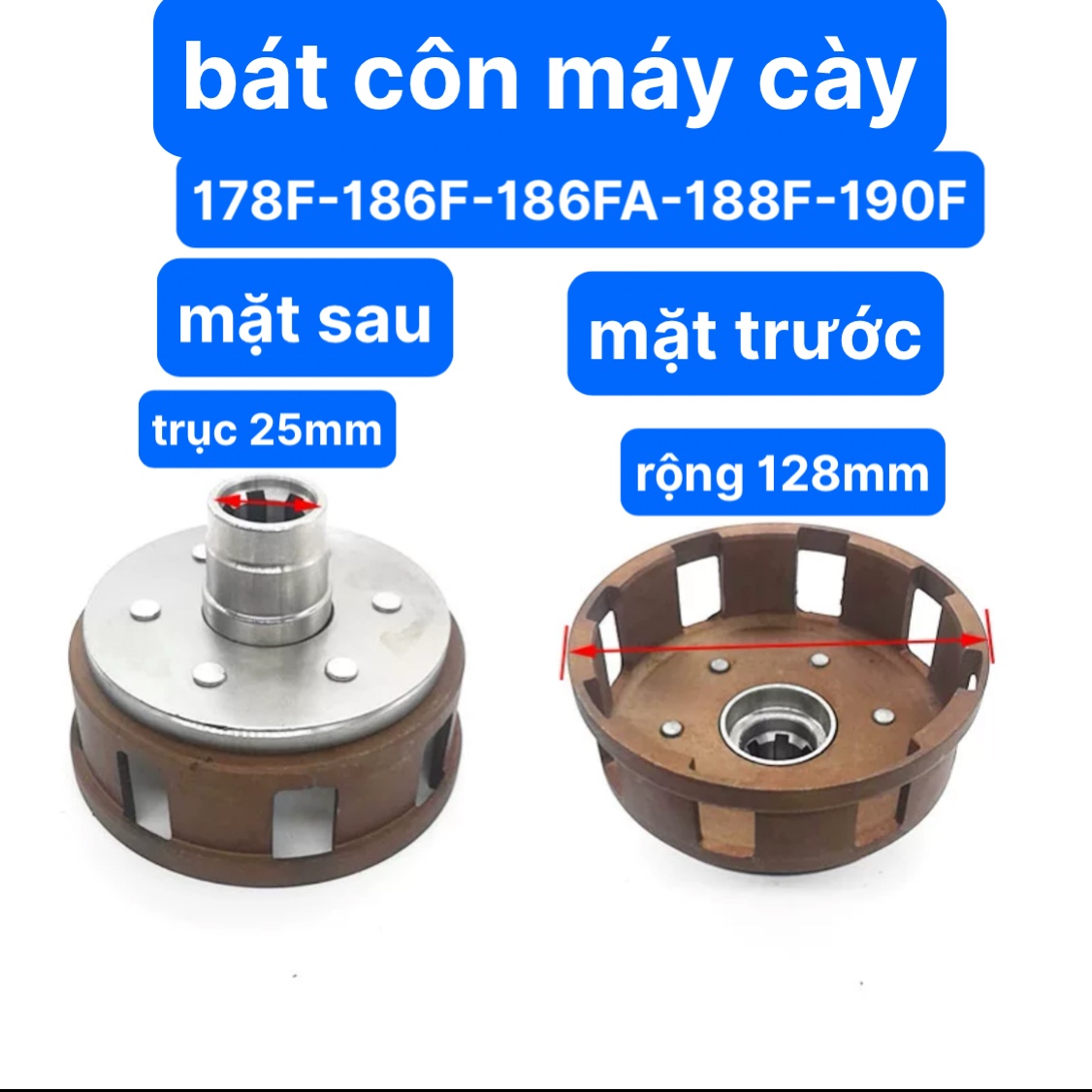 Bát côn máy cày 178f-186fa -186f và 188f hgshopp