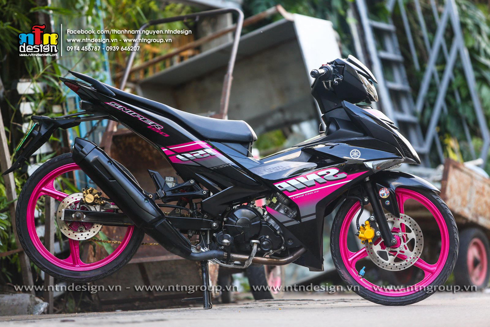 Tem rời exciter 150 hồng xám đen - mẫu sniper 150 chuẩn from