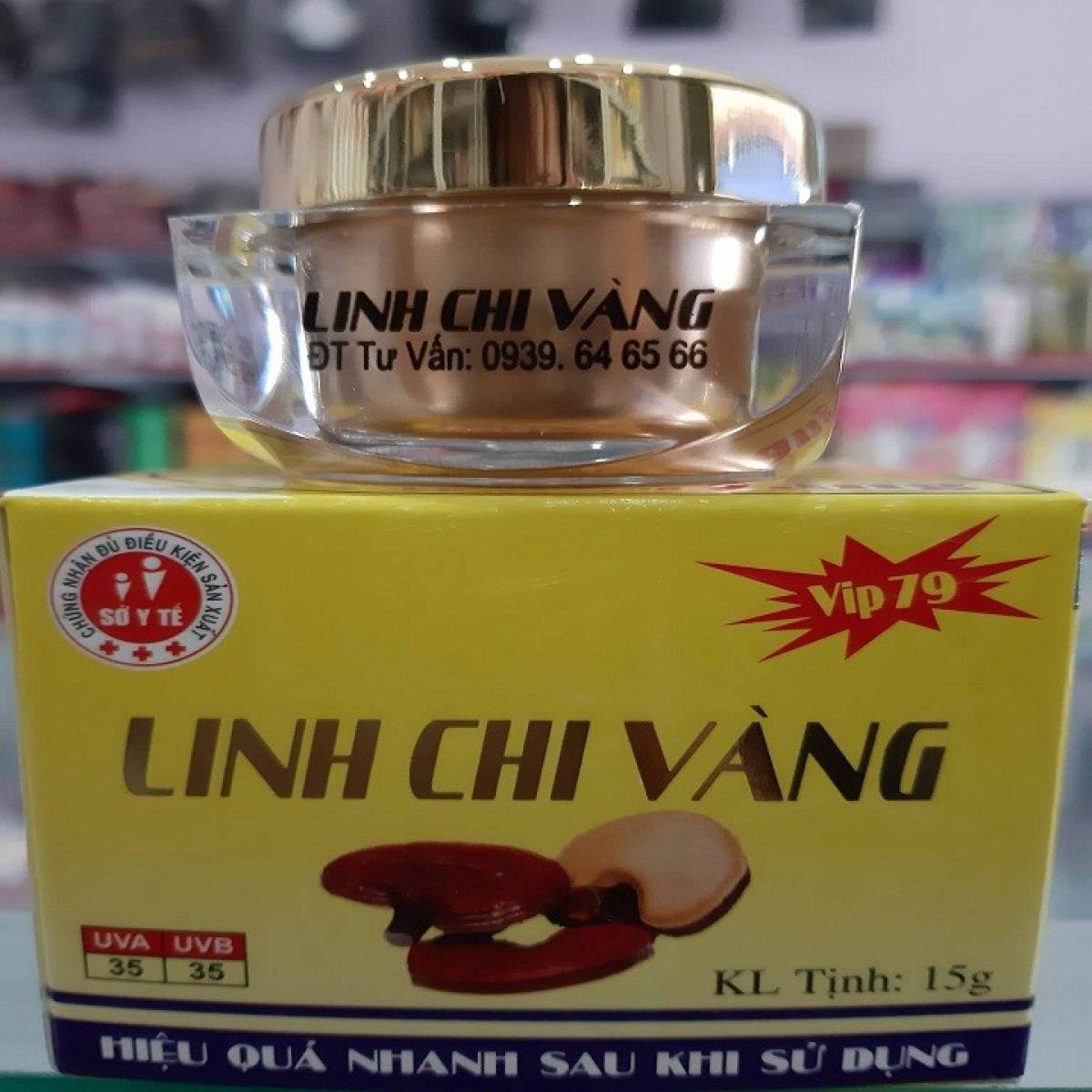 [HCM]KEM MỤN - THÂM - TRẮNG DA- MỜ SẸO LINH CHI VÀNG 15G