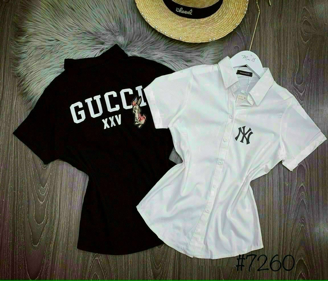 [MẪU MỚI 2022] ÁO SƠ MI NỮ TAY NGẮN, IN LOGO CHŨ TRƯỚC VÀ SAU LƯNG IN CHỮ GC XINH XẮN