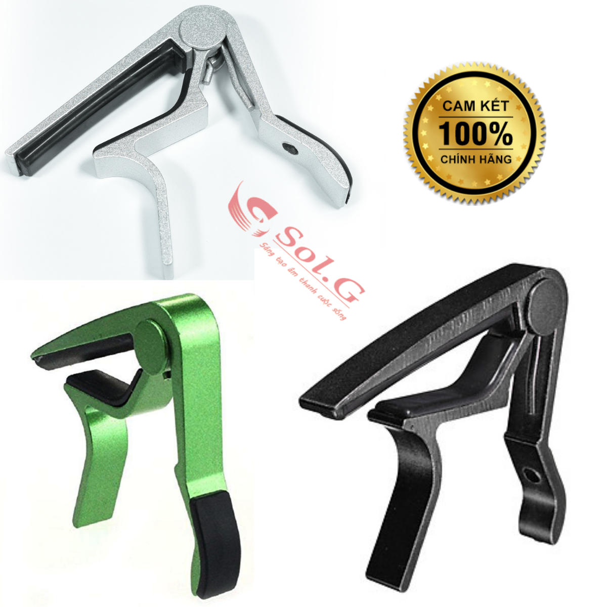 Capo Đàn Guitar Vines PB-A105 lên tông dây đàn Guitar dễ dàng, thuận tiện Phân Phối Nhạc Cụ Phụ Kiện Chính Hãng SolG