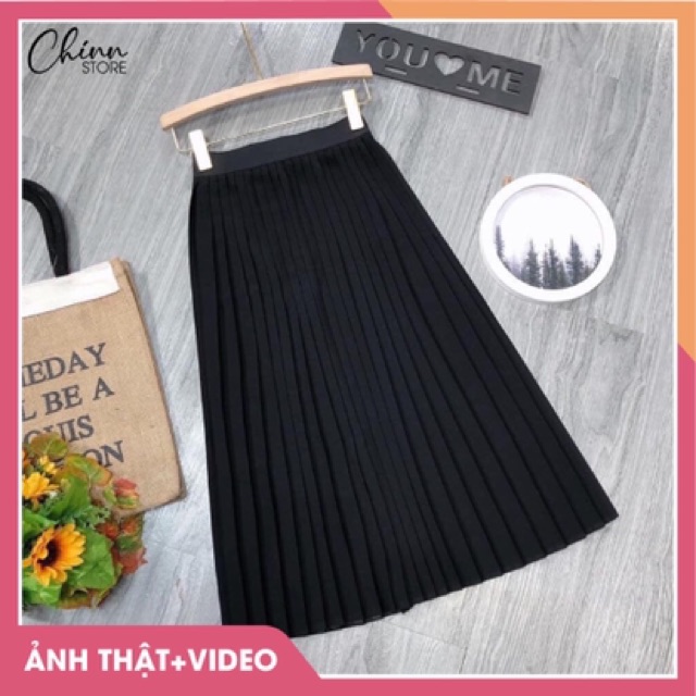CHÂN VÁY XẾP LY 3 KIÊU NGẮN - LỠ - DÀI MS85177 ( không bóng )- 5Fox