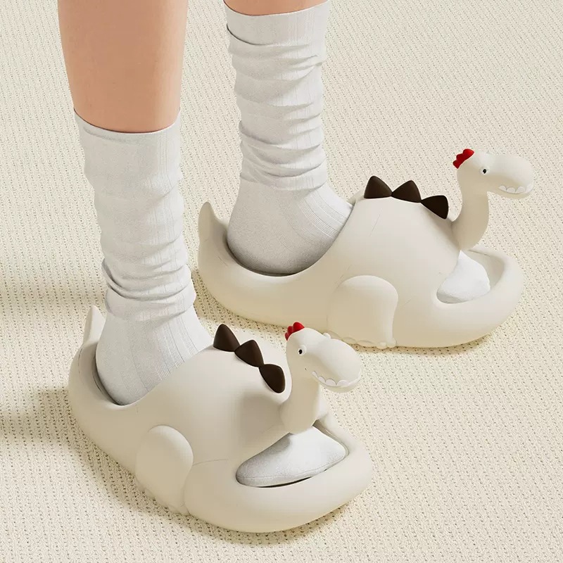 Dép quai ngang nữ 3TDEP, dép khủng long ngóc đầu đi chơi, dạo phố cực cute