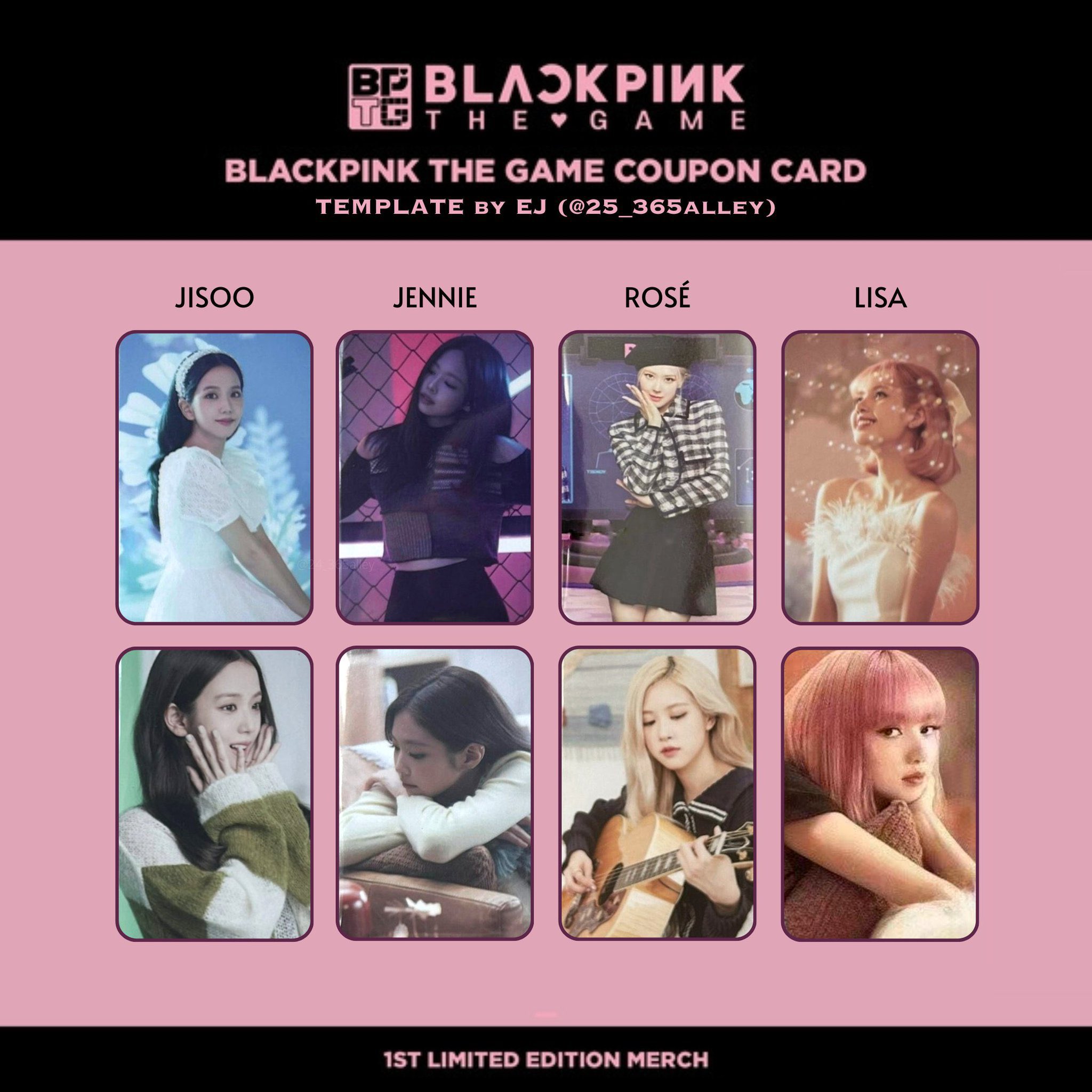 Bộ ảnh chơi game BLACKPINK - the game card