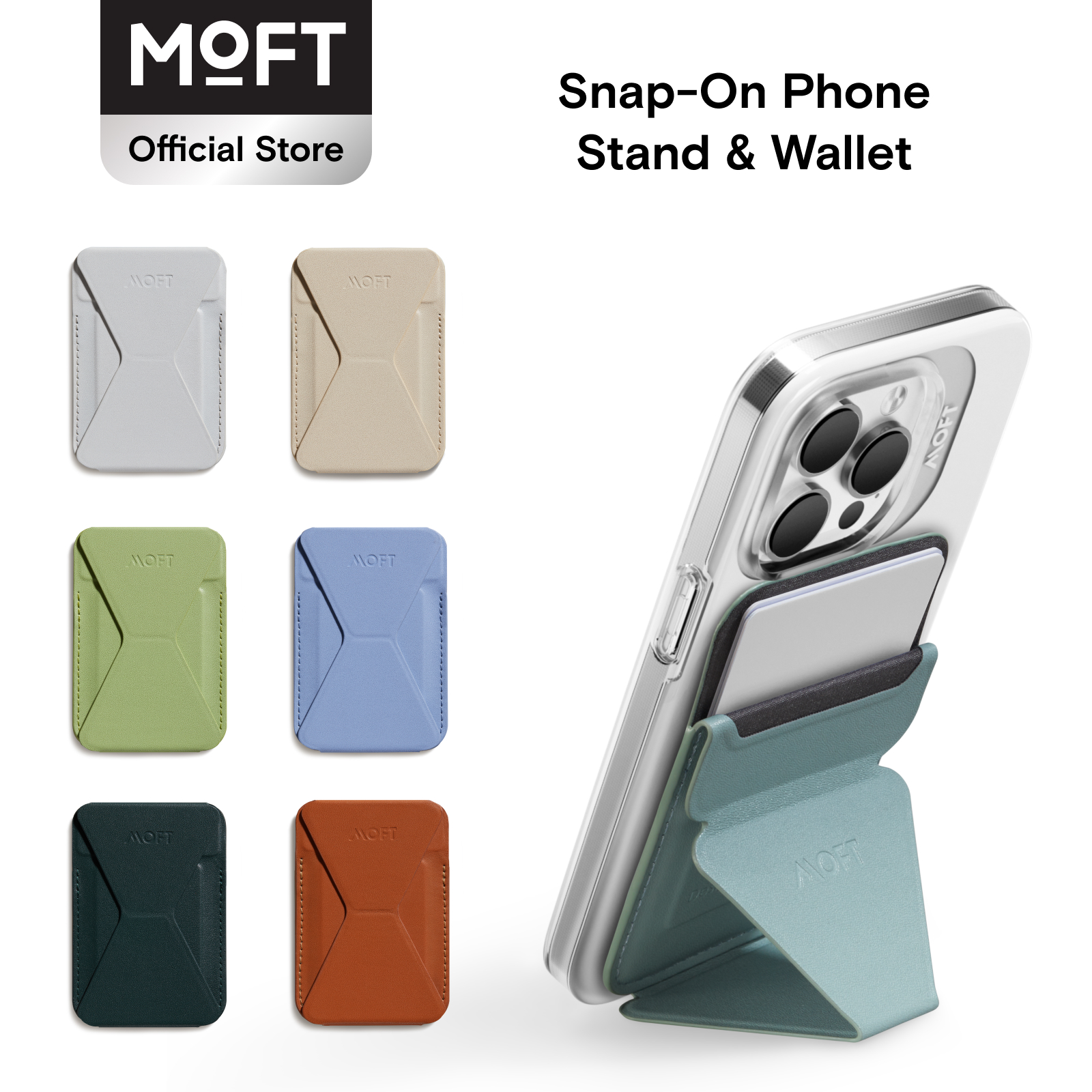 MOFT Snap-On Phone Stand & Wallet- MagSafe Compatible