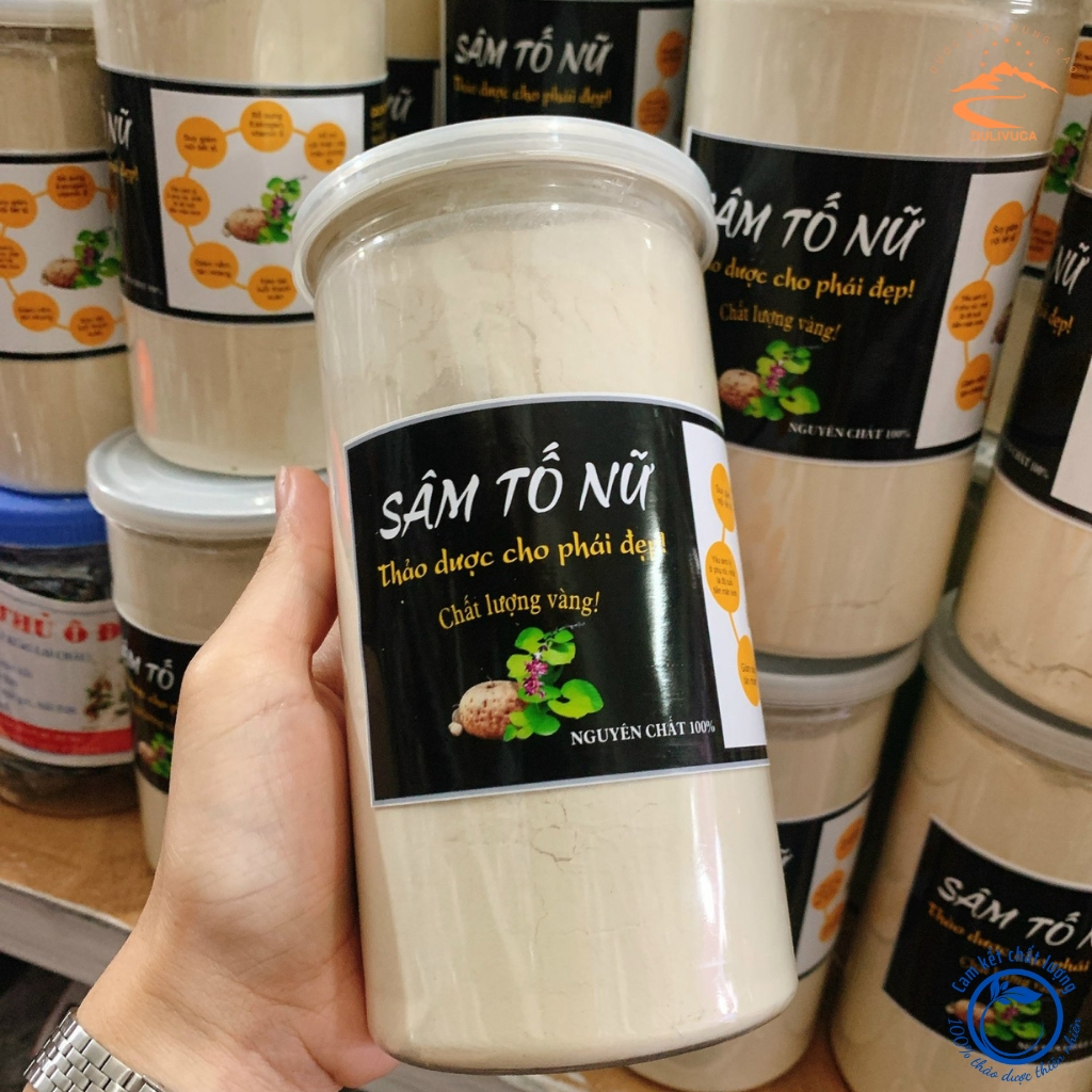 Bột sâm tố nữ nguyên chất tăng vòng 1 thượng hạng, bột củ sâm tố nữ thái lát khô sản sinh collagen, tăng cường nội tiết