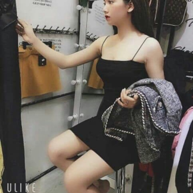 [HCM]Váy thun body 2 dây sợi bún