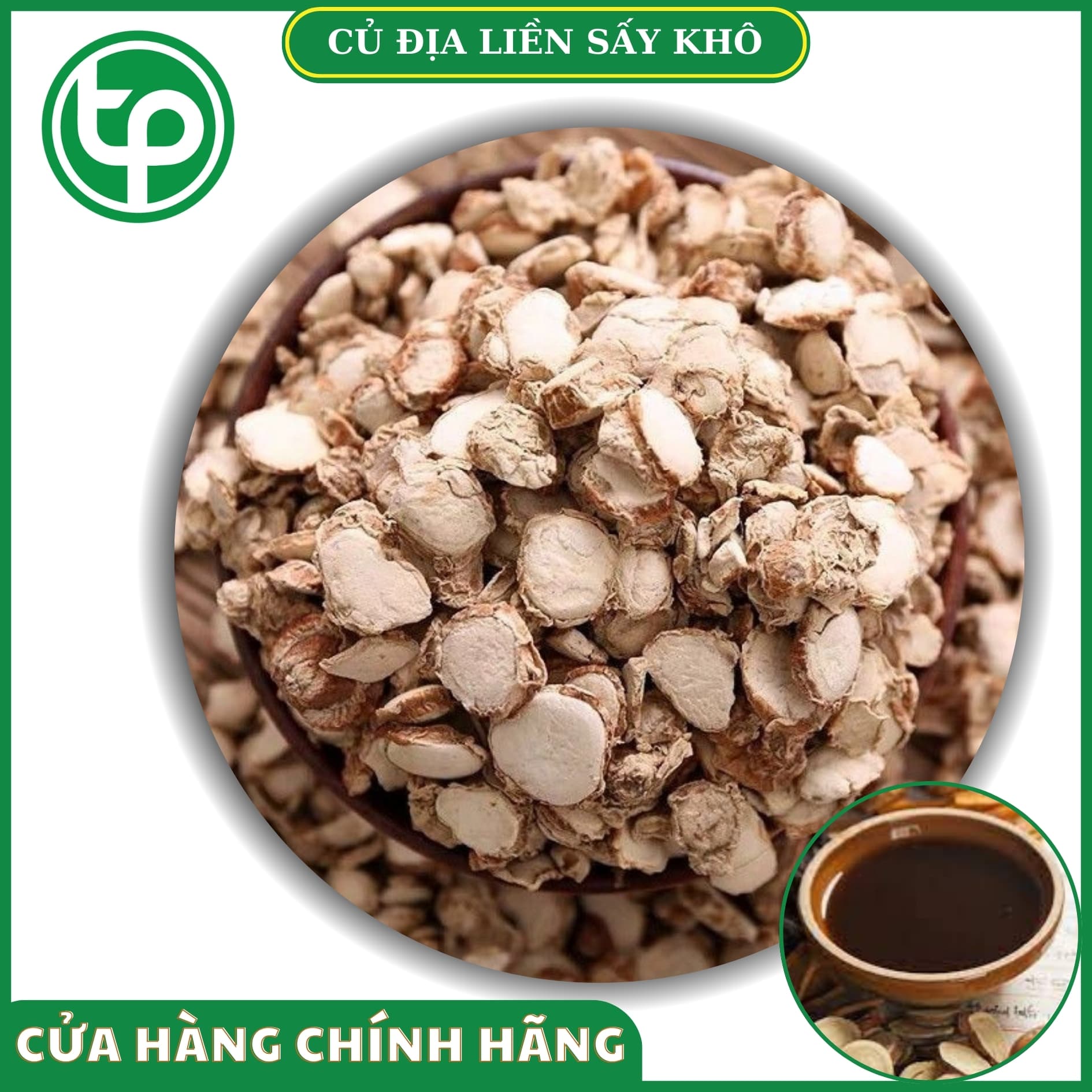Củ địa liền khô 1kg - Tấn Phát