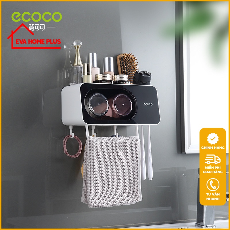 Kệ đựng bàn chải đánh răng ecoco, giá để đồ phòng tắm đa năng, kệ nhả kem đánh răng thông minh, đồ gia dụng thông minh