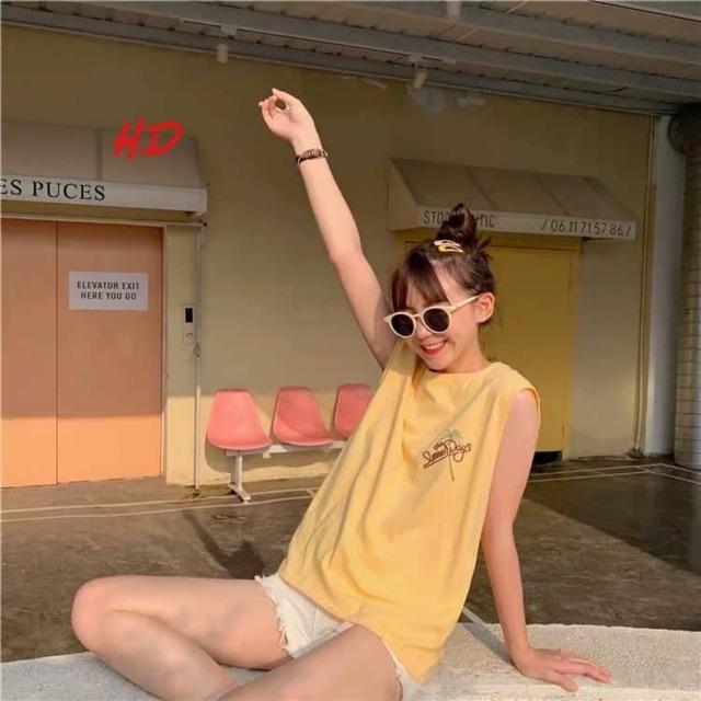 Áo tanktop cây dừa chữ ngực HDA0719