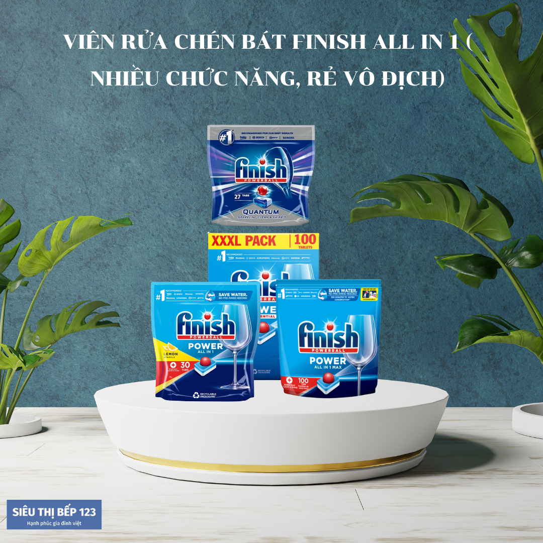 Viên rửa chén bát Finish nhiều chức Năng ( nhiều chức năng, rẻ vô địch)