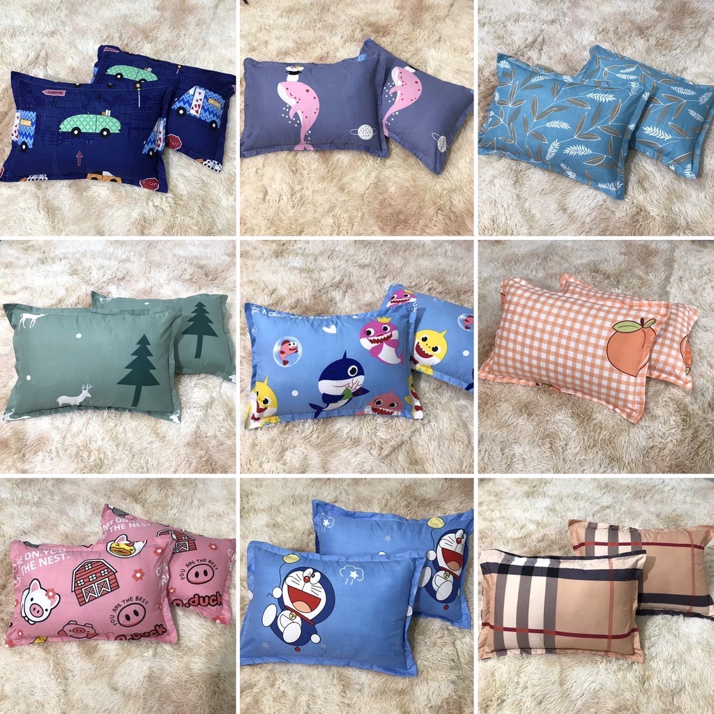 [ Xả Kho ] - Vỏ Gối Nằm Cotton PL Kích Thước 45 x 65 Cm ( Gửi Ngẫu Nhiên Hoặc IB Shop Chọn Mẫu )