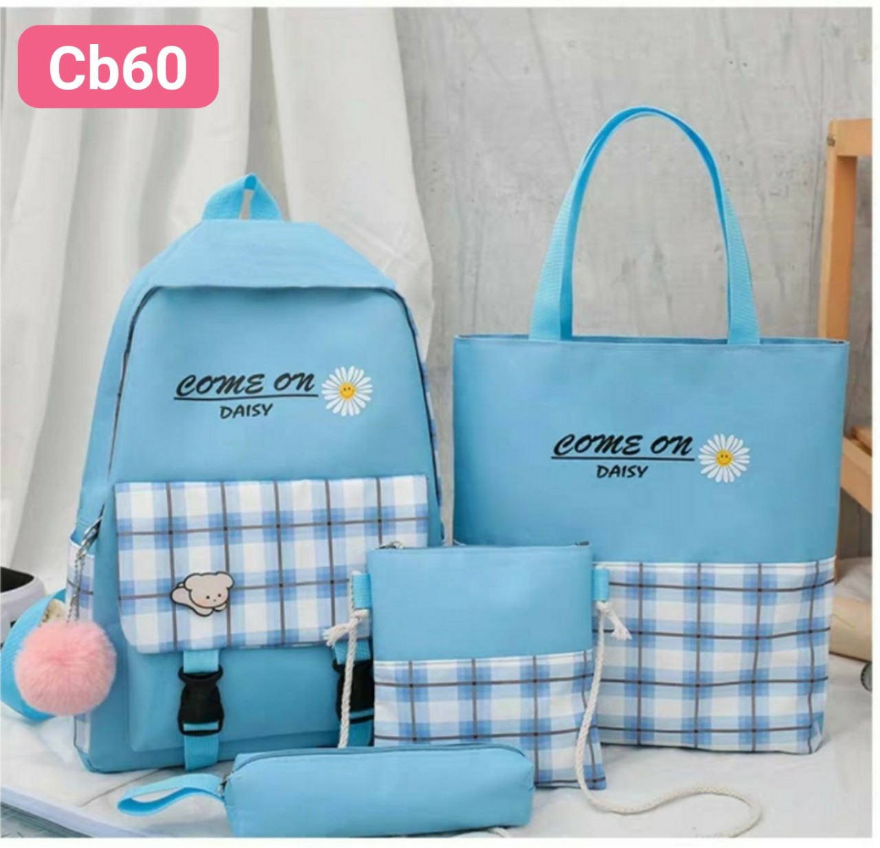 SET BALO NỮ CARO CÁ TÍNH DỄ THƯƠNG CB60