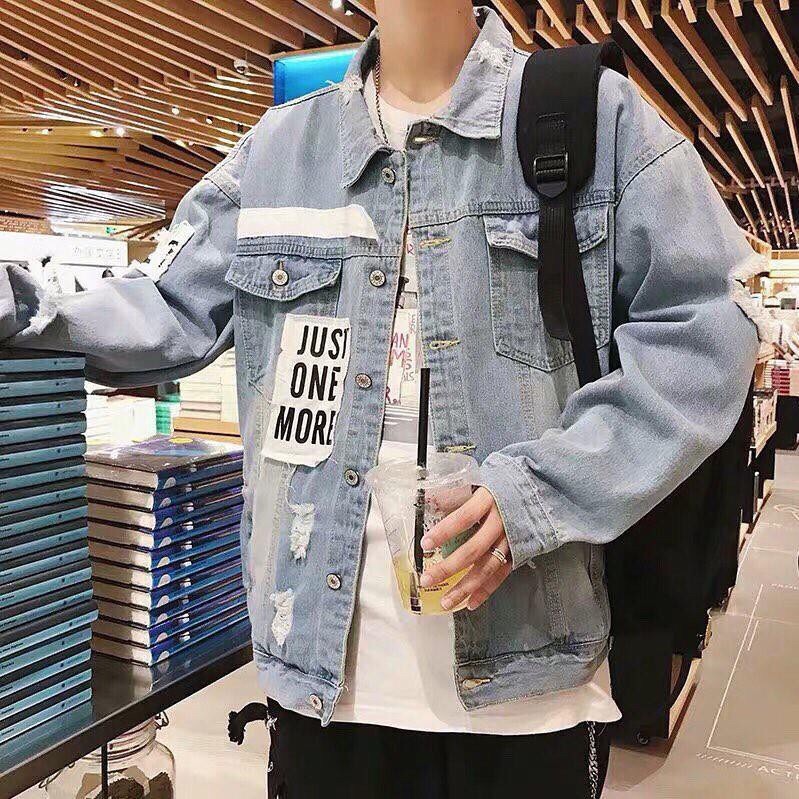 [HCM]Áo khoác jean nữ nam - áo jeans unisex Hàn Quốc biệt đội Jomo017 form rộng