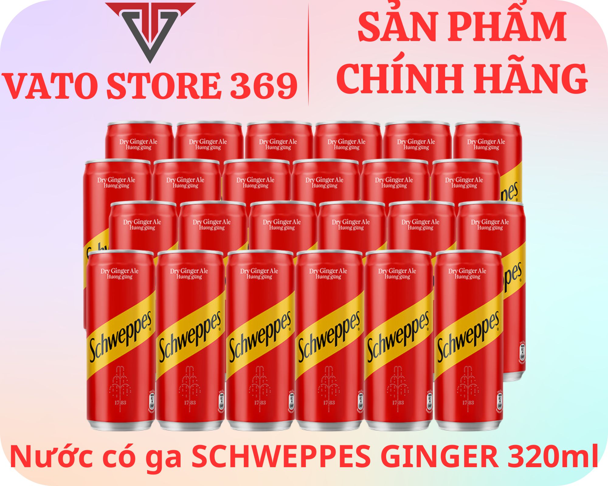 Nước soda SCHWEPPES ginger hương gừng lon 320ml