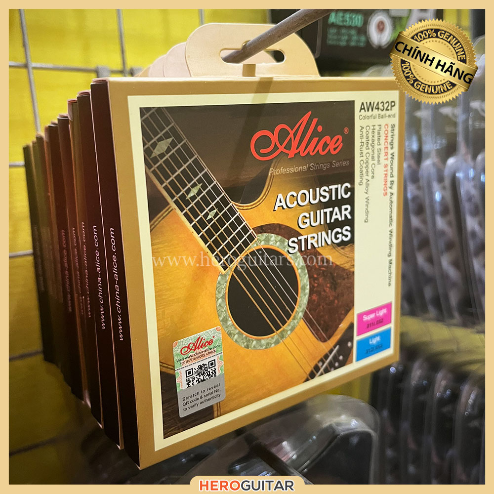 [HCM]Dây guitar Acoustic (kim loại) Alice AW432