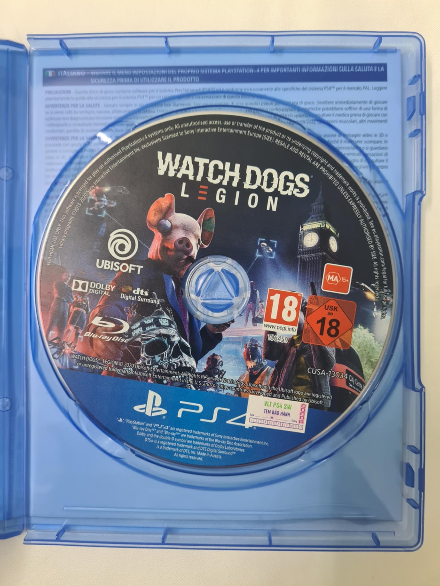 Đĩa game PS4 Watch Dogs Legion.