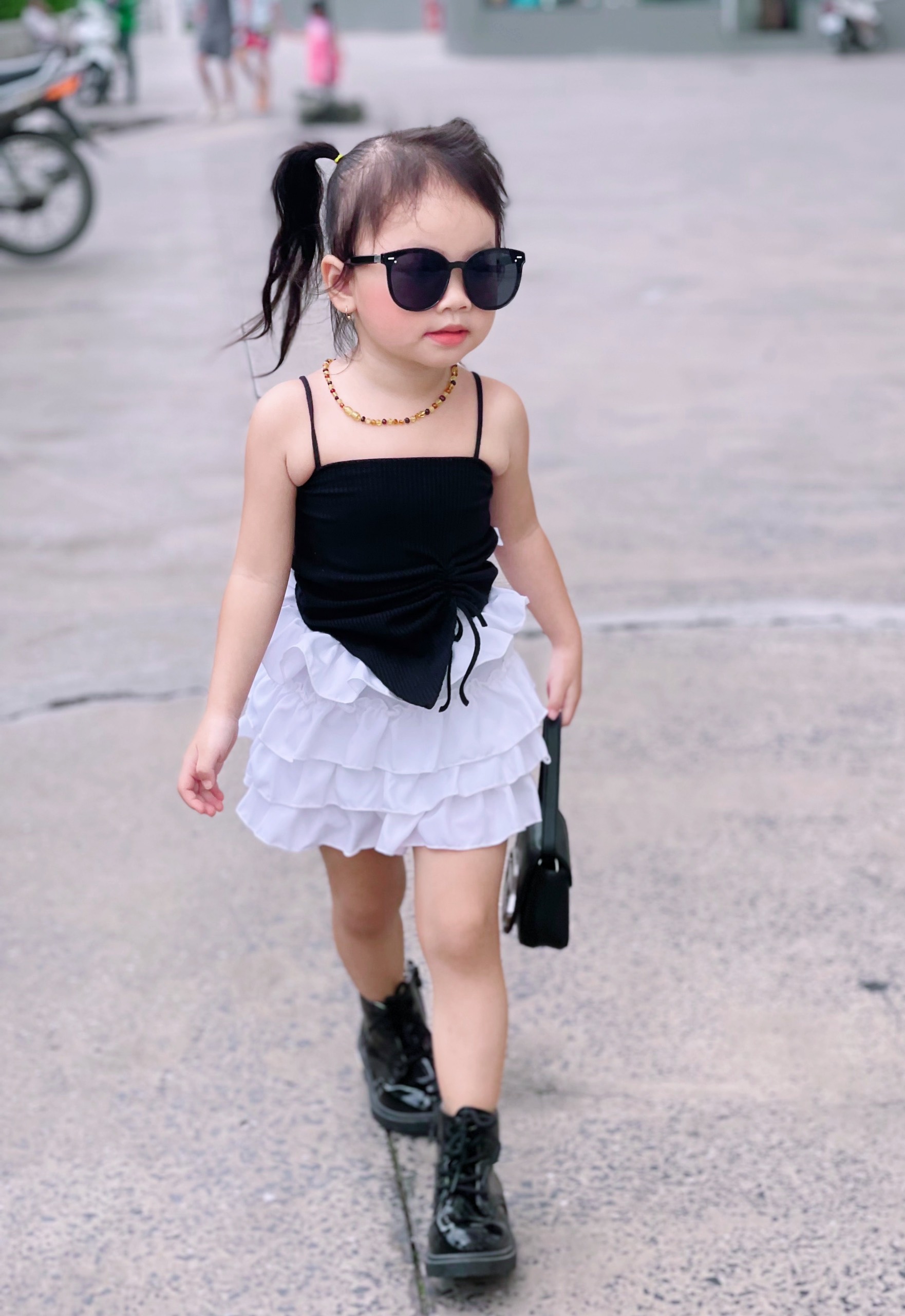 Set Áo Dây Chân Váy Lụa 2 Tầng Cho Bé Thời Trang