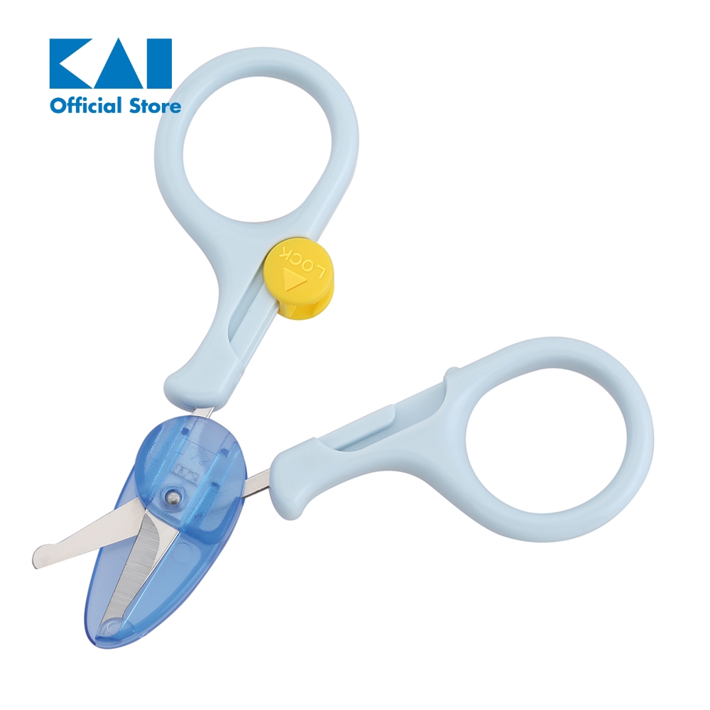 Kéo cắt móng tay cao cấp Nhật trẻ em KAI (màu hồng, xanh) KF0113 KF0116