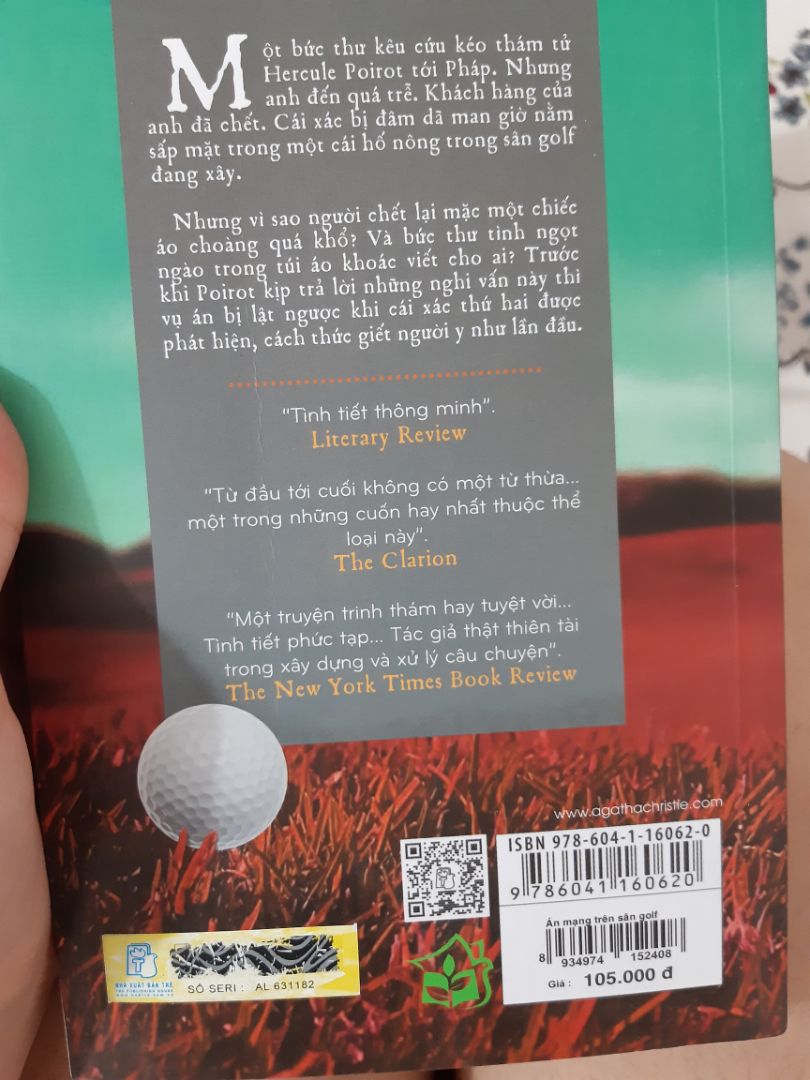 Sách NXB Trẻ - ÁN MẠNG TRÊN SÂN GOLF (Agatha Christie)