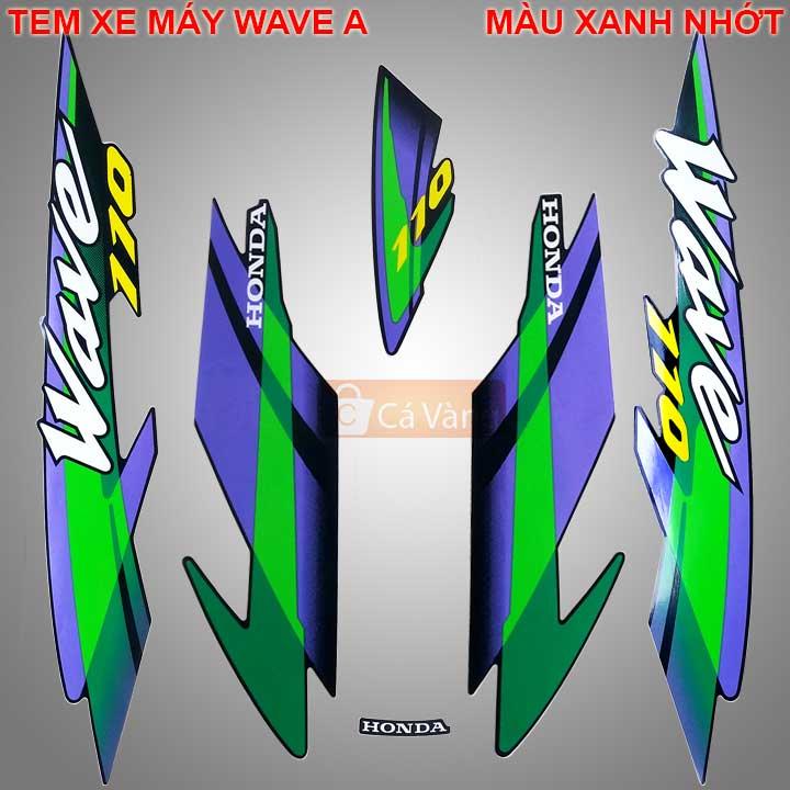 [HCM]Tem xe MÁY WAVE 110 MÀU xanh nhớt