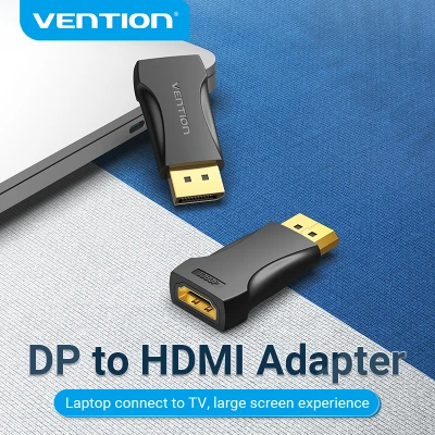 Vention Bộ chuyển đổi DP to HDMI 1080P Display Port Male to HDMI Female Converter đầu chuyển display port sang hdmi for PC Laptop Projector DisplayPort to HDMI Adapter