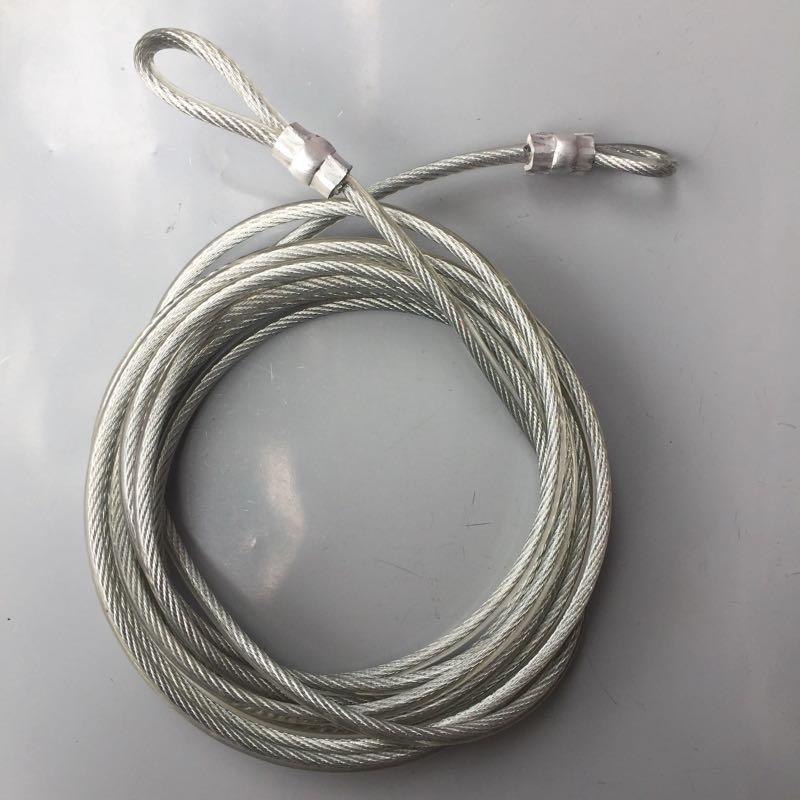 Dây cáp khoá xe phi 8 bọc nhựa 20m