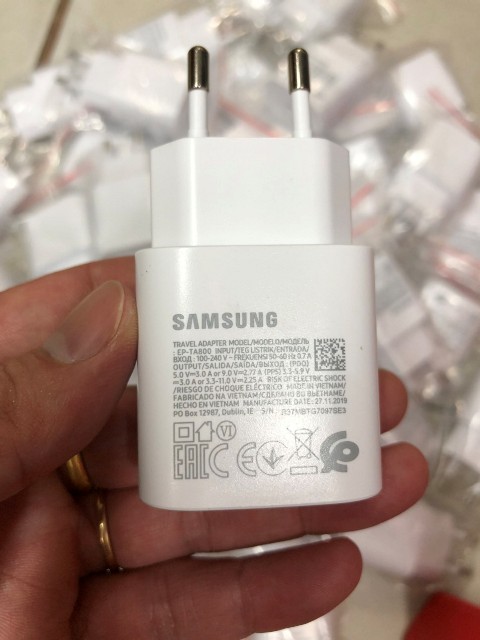 Cóc sạc nhanh 25W SS Note10, Note10Plus, S20, S20Plus, S20Ultra