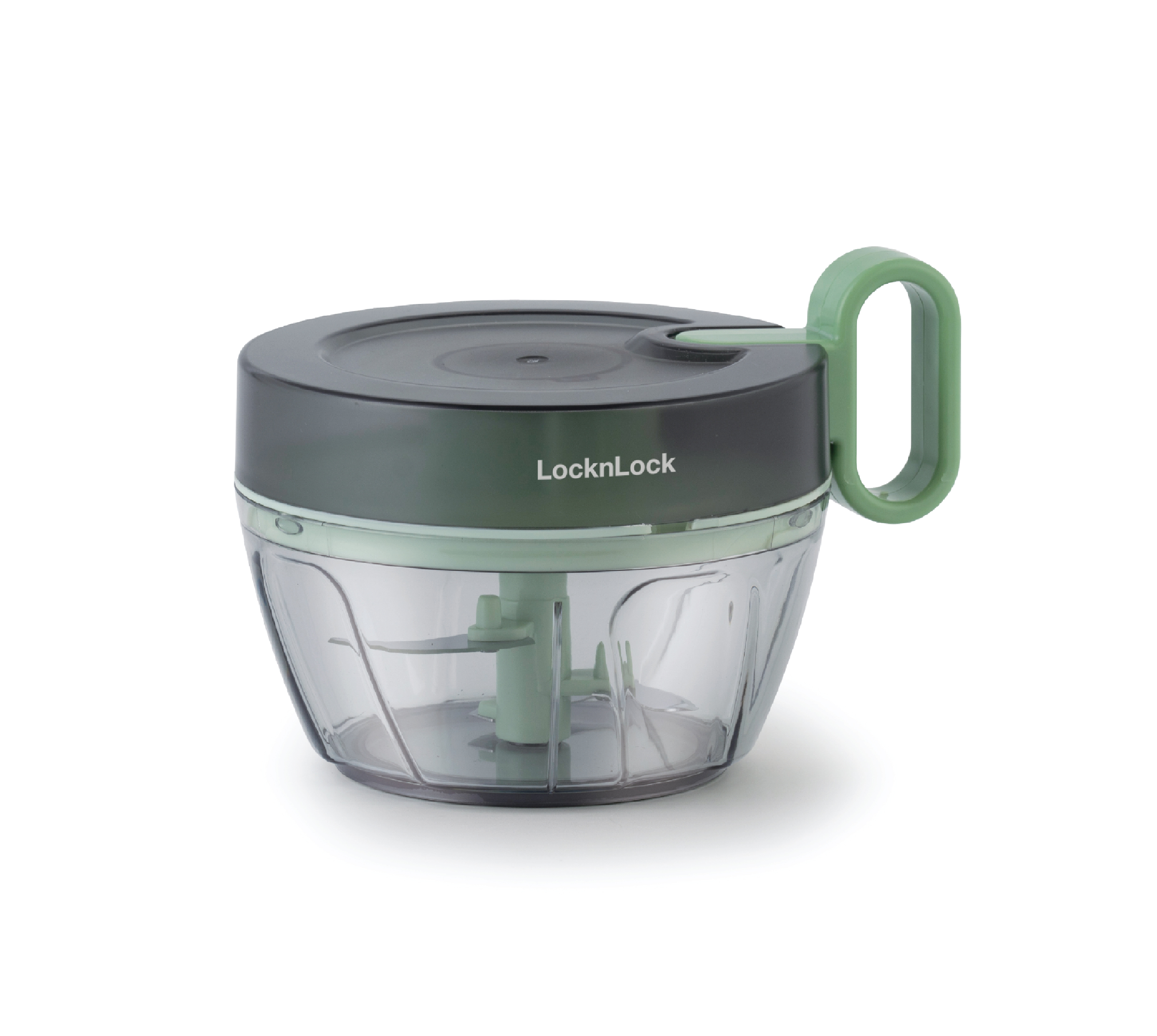 Cks312grn - dụng cụ băm rau củ quả ring pull chopper locknlock,400ml - màu xanh lá