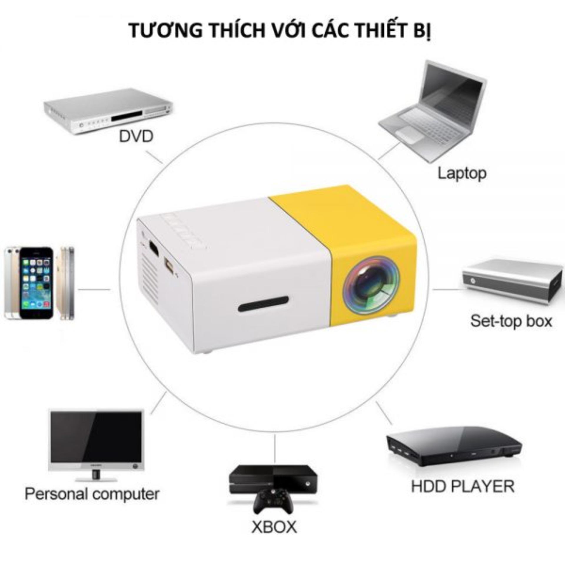 Máy Chiếu Mini M6, Máy Chiếu Mini Uy Tín, Máy Chiếu Cầm Tay Mini YG300, Thiết Kế Nhỏ Gọn, Độ Phân Giải Cao Giúp Hình Ảnh Sắc Nét, Kết Nối Với Nhiều Thiết Bị Như Máy Tính, Điện Thoại, USB