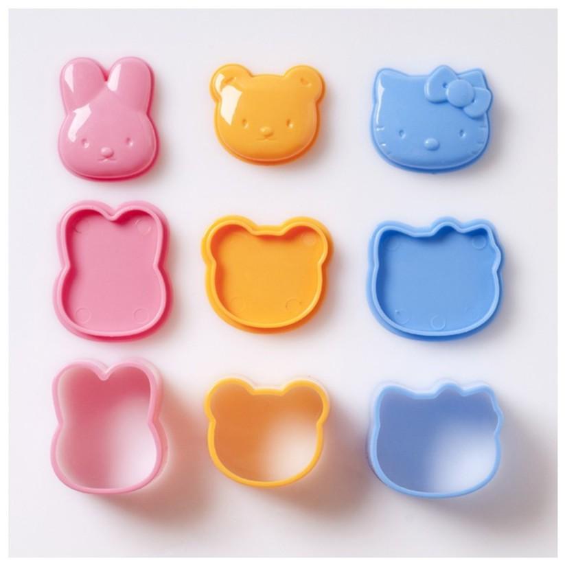 BỘ 3 KHUÔN CƠM BENTO NHẬT CHO BÉ