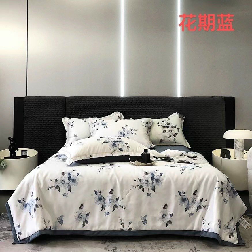 Set Chăn Ga Gối phi Lụa thái "Chăn Trần Hè" Mát Lạnh cho mùa hè "bộ 4 Món"
