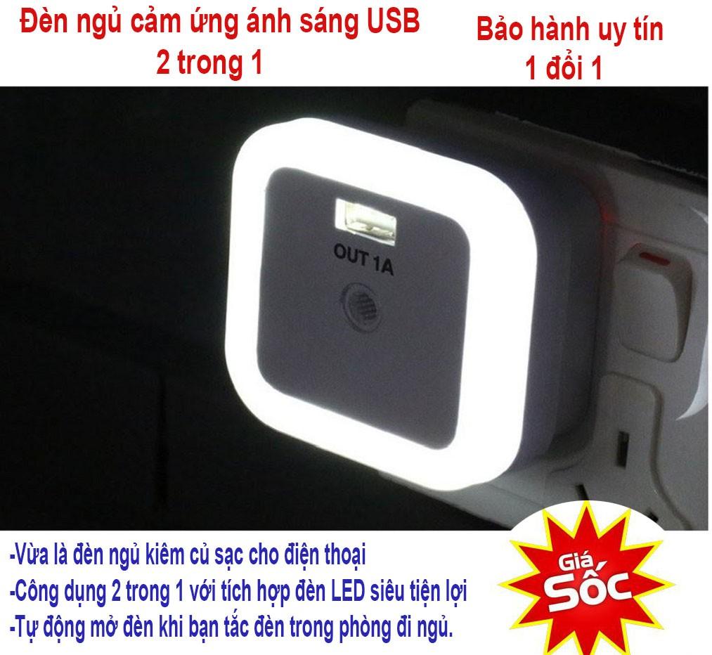 Đèn ngủ usb mini giá rẻ tại hà nội - Đèn ngủ cảm ứng treo tường Đèn ngủ cảm ứng ánh sáng USB 2 trong 1 hàng hiệu cao cấp , nhỏ gọn, tiện lợi, giá rẻ, hấp dẫn  - BH  1 ĐỔI 1.
