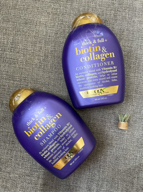 [HCM][Bán Cặp & Lẻ] Dầu Gội/Xả OGX Biotin Collagen Shampoo & Conditioner