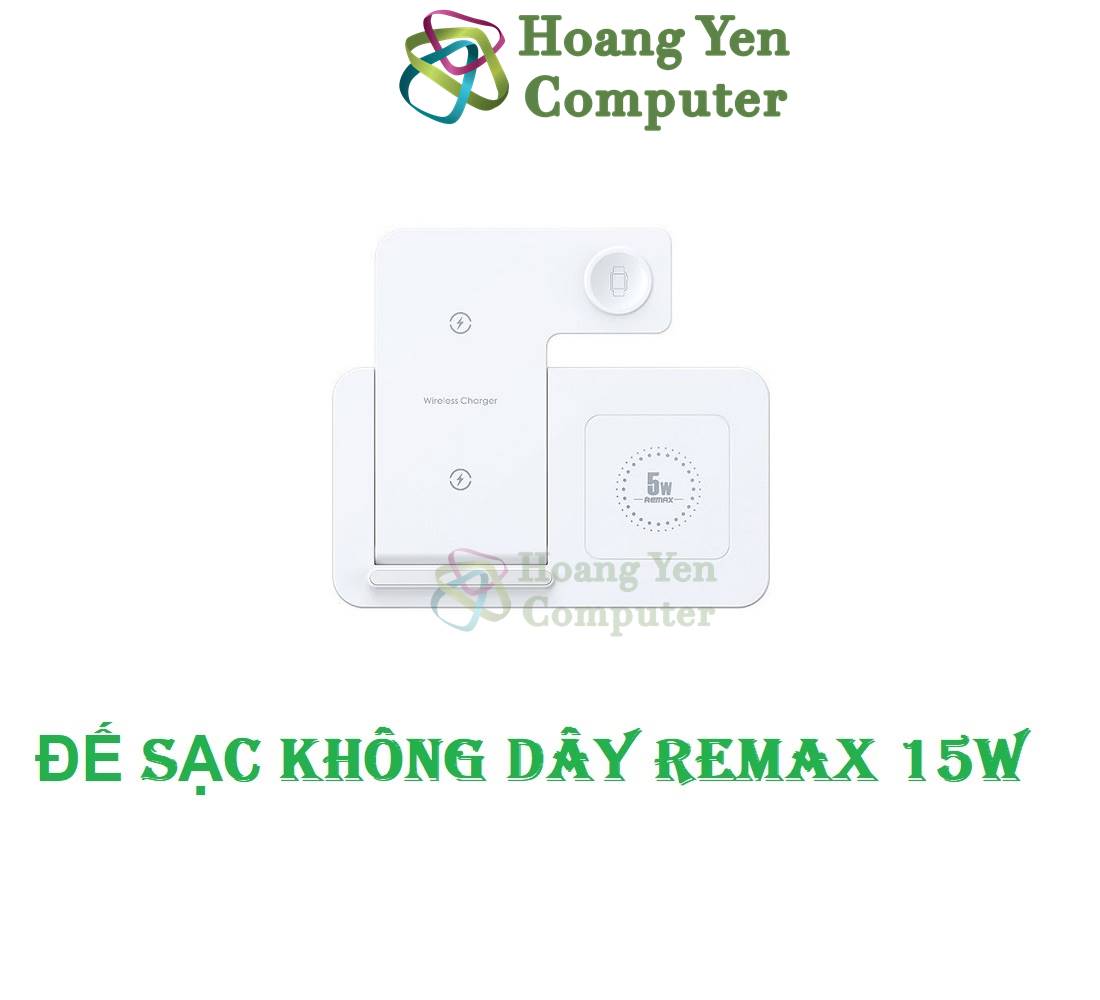 Đế sạc không dây đa năng remax rp-w60 15w, sạc không dây cho smartwatch - bảo hành 1 năm - hoàng yến computer