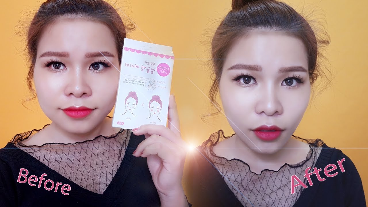 Miếng dán mặt thon gọn Vline Dodo Label tặng 01 lọ chuốt tóc con