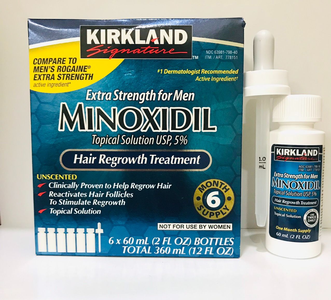 [Hộp 6 lọ] Dung dịch mọc Râu và Tóc hiệu quả Minoxidil 5% của Mỹ