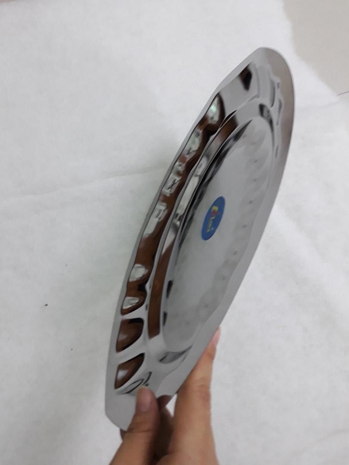 [HCM]Dĩa HX cạn lớn inox  kích thước 40*25*2cm