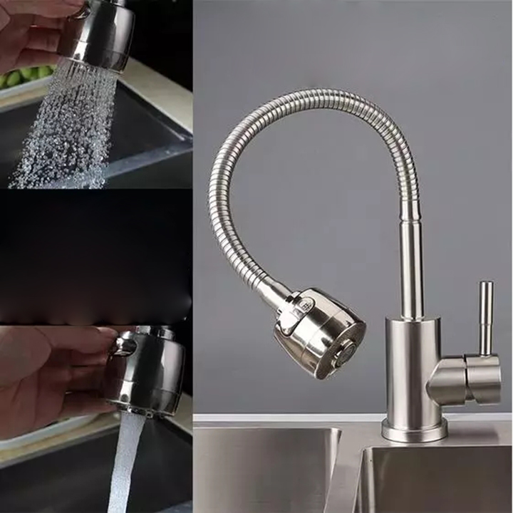 [HCM]Vòi chén 1 đường nước lạnh dạng bẻ cong inox 304