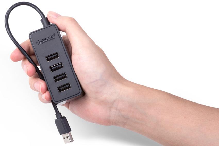 Bộ chia Hub USB 4 cổng 2.0 Orico W5P-U2 (Đen)