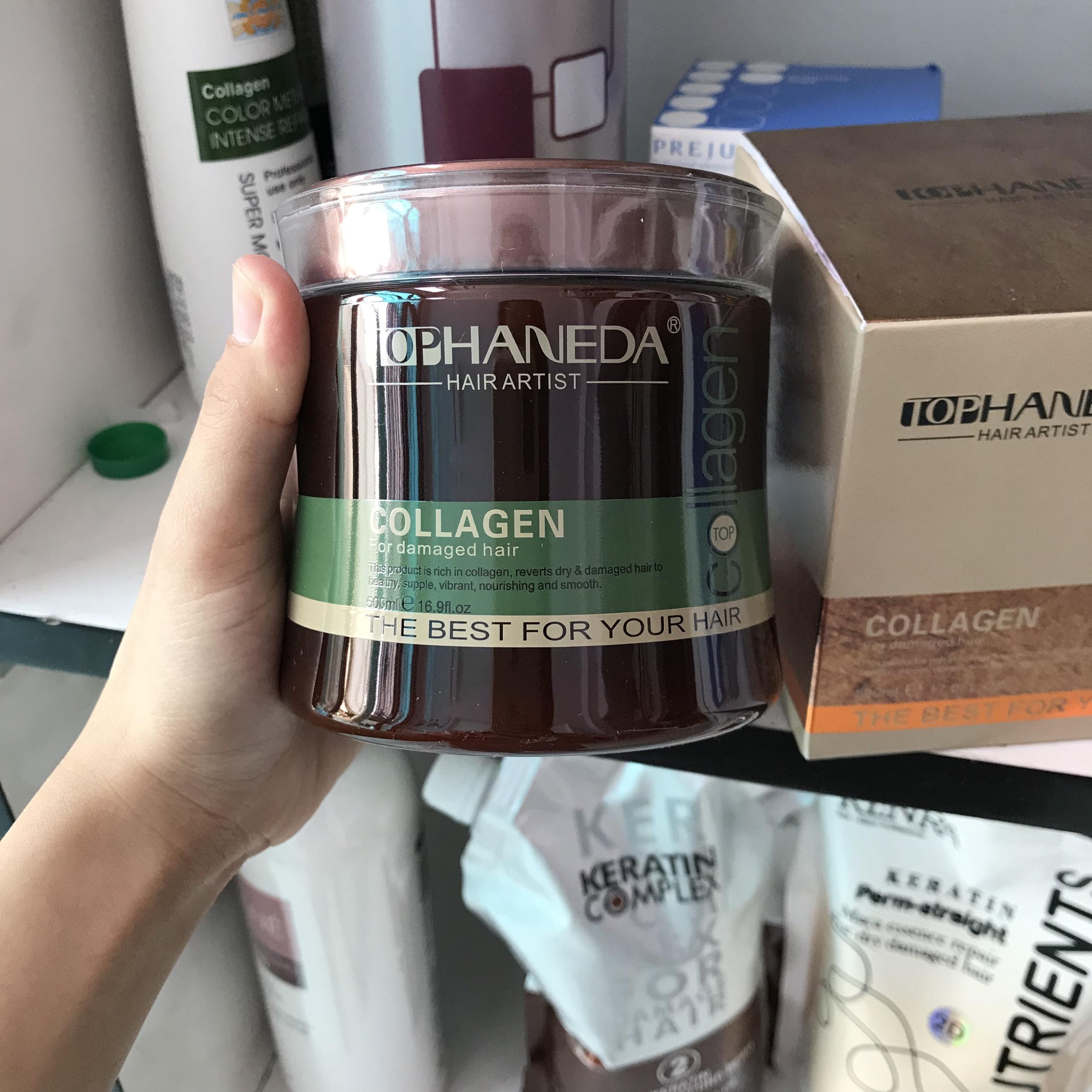[HCM]Hấp dầu Haneda Collagen phục hồi tóc hư tổn 500ml