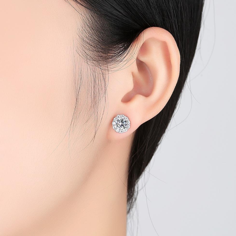 Bông tai titan nữ nụ đính đá tròn CiCi Accessories phong cách Hàn Quốc phụ kiện thời trang nữ nhỏ xinh hot trend - BT116