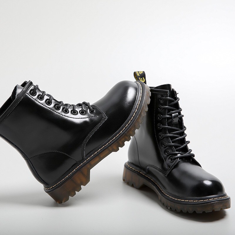 Combat boots (Ver 3.5cm) - Giày da bò nữ
