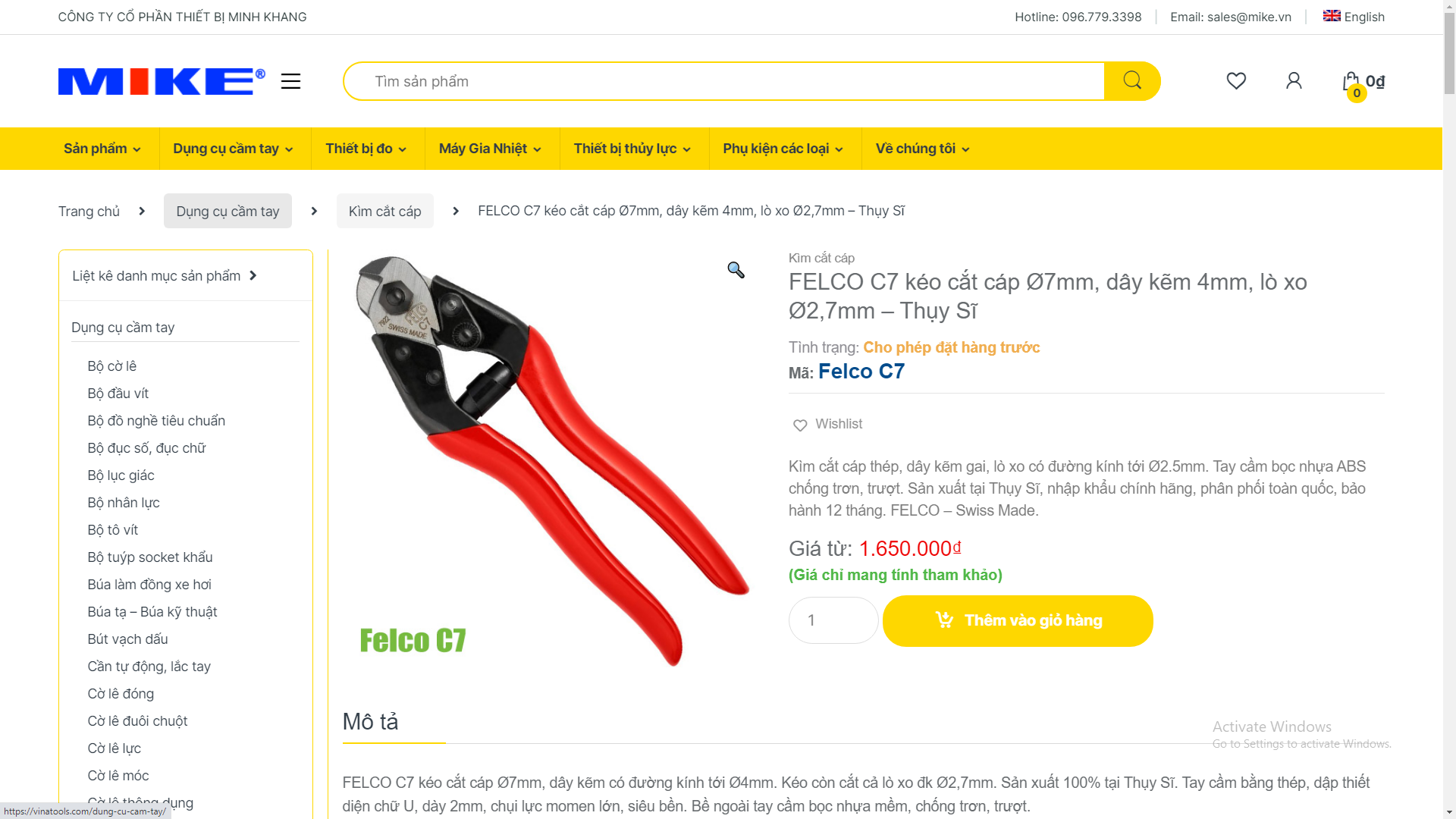 Kìm Cắt Felco C&