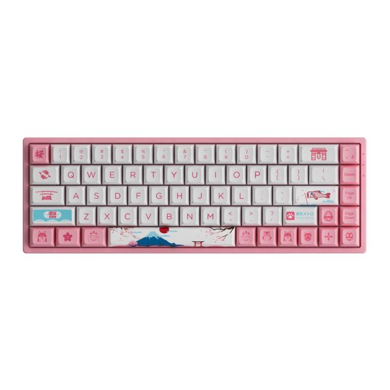 Bàn phím cơ AKKO 3068B Plus World Tour Tokyo R2 (Bluetooth 5.0 / Wireless 2.4Ghz / Hotswap / Foam tiêu âm / AKKO CS Jelly Pink)