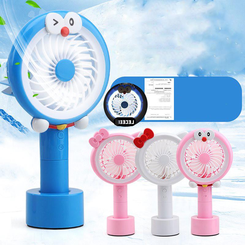 Quạt sạc cầm tay mini 4 cánh có đế - pin sạc -quạt sạc cầm tay mini fan + tặng -quạt sạc mini cầm tay giá rẻ hr-8976