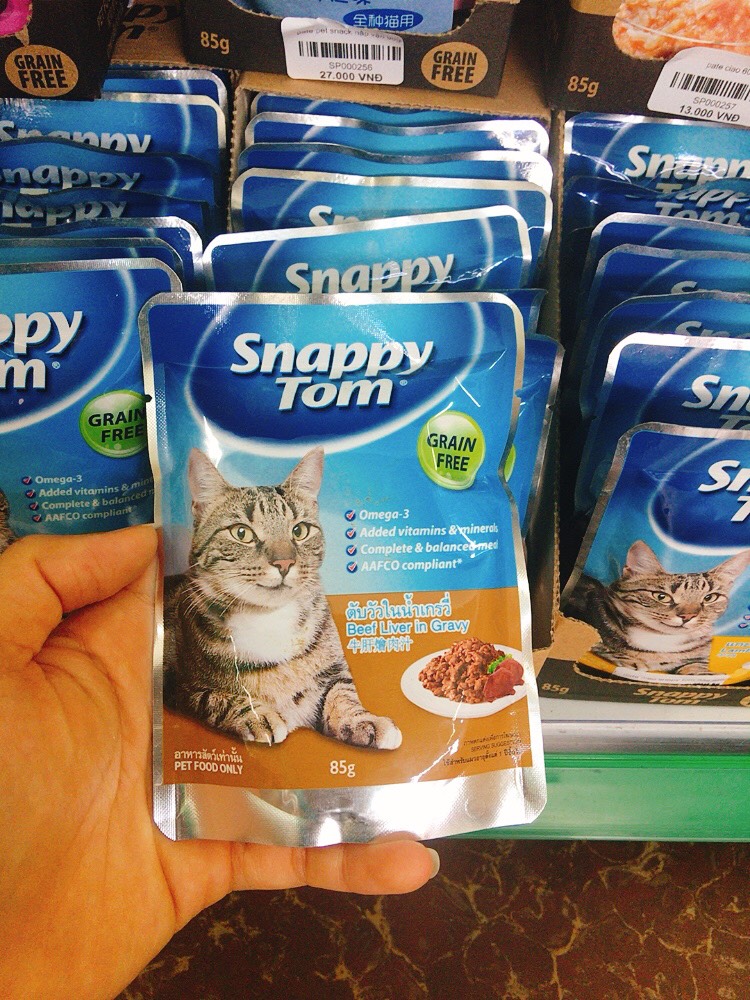 Combo 5 gói pate snappy tom cho mèo gói 85g