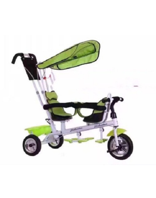 XE ĐẠP ĐÔI KIÊM XE ĐẨY CHO BÉ CÓ ĐỂ CHÂN, MÁI CHE, GIỎ ĐỒ