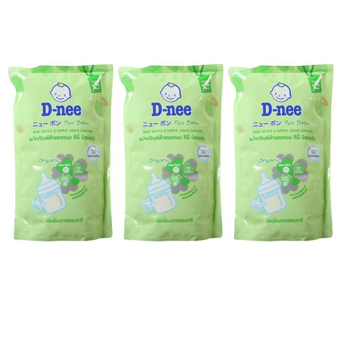 Combo 3 Túi Nước Rửa Bình Sữa Dnee Thái Lan - Túi 550ml