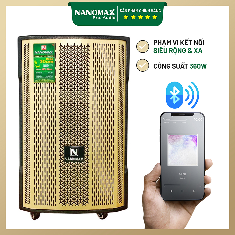 [With 30W charger] 420W high power karaoke pull Speaker | nanomax sk-12x2 cheap pull Speaker | USB readable pull rod luxury memory card with 2 mic karaoke singing | Vinh cog J79 smartphone